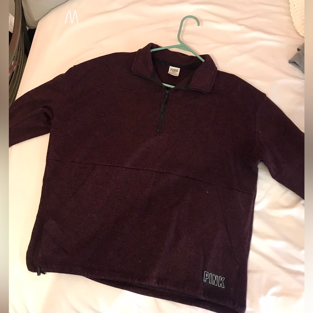 PINK quarter zip pullover